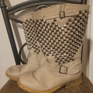 Torrid 12 Stretch Calf Boots Booties Comfy Rubber Bottoms 1" Heel EUC